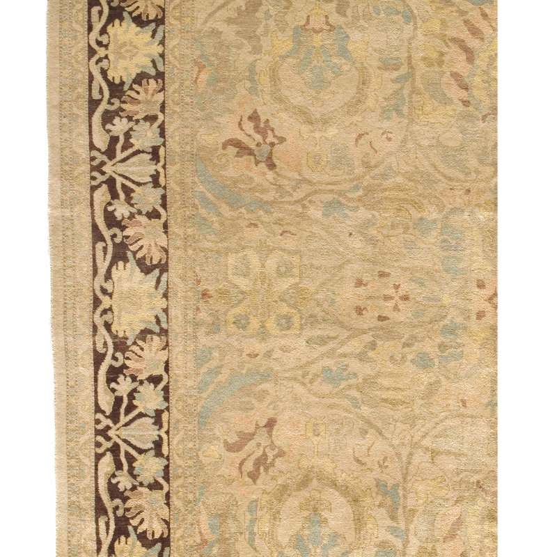 Wool Oriental Area Rug in Ivory/Walnut, Rectangle 8' x 10'