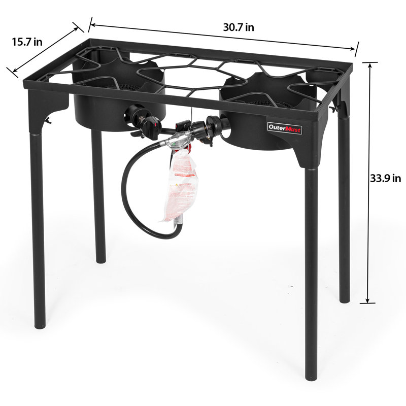 Réchaud au propane double de 60 000 BTU Outermust pour la cuisson à l'extérieur
