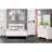 2 Drawer Nightstand With Spacious Construction - Led White Solid Wood + Bedside Table Interior