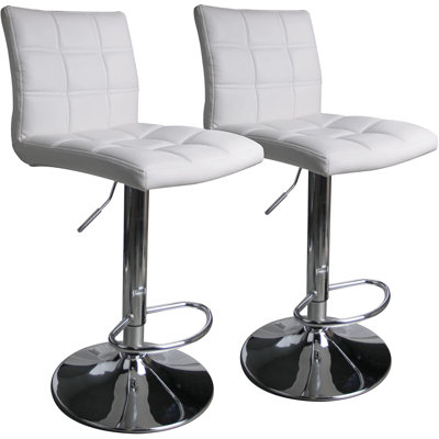 Ludly 32.5" Swivel Upholstered Adjustable Height Counter Stool