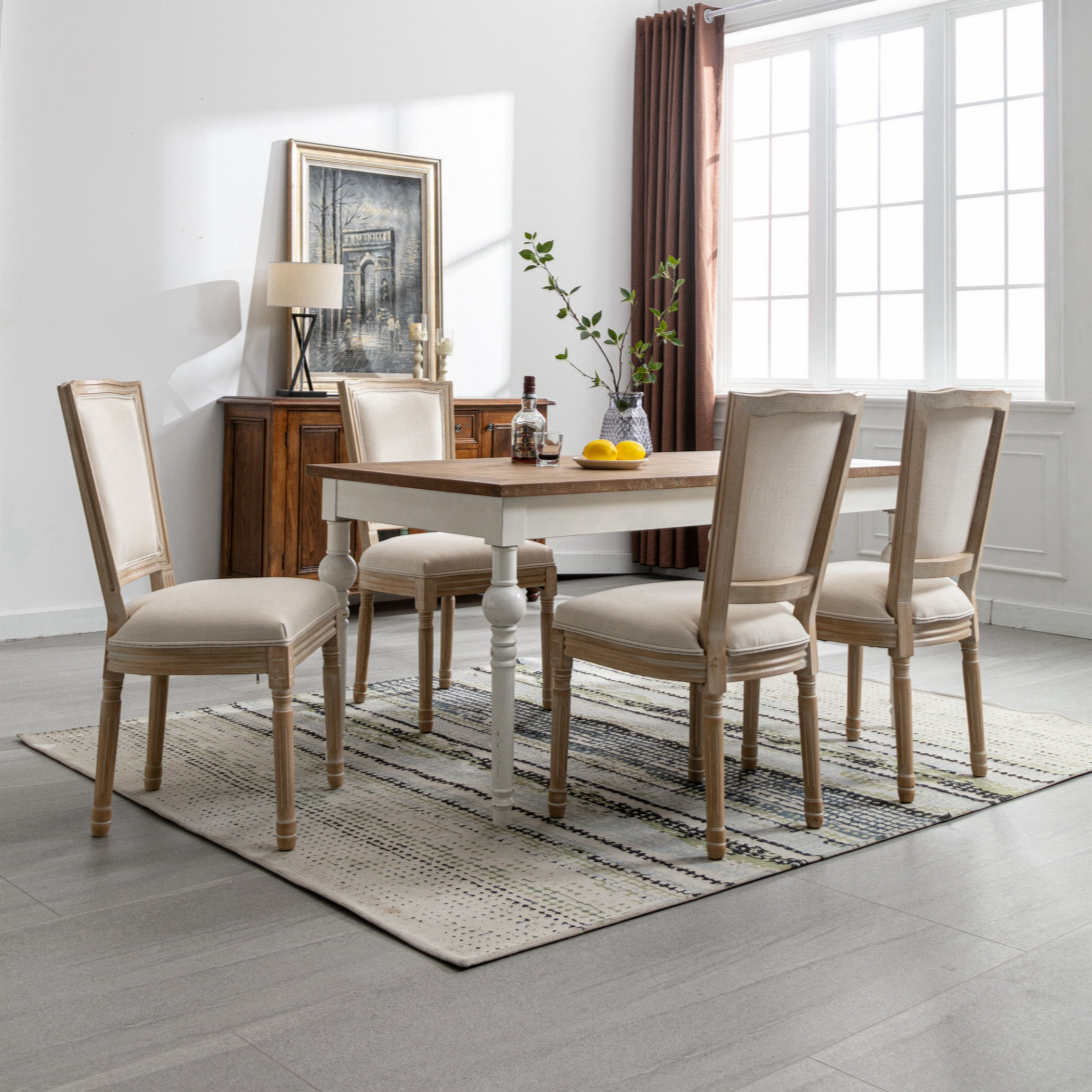 Ophelia & Co. Stidams Solid Wood Upholstered Side Chair | Wayfair