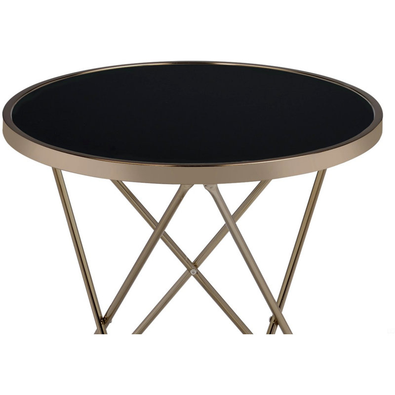 Table ronde en verre, Noir