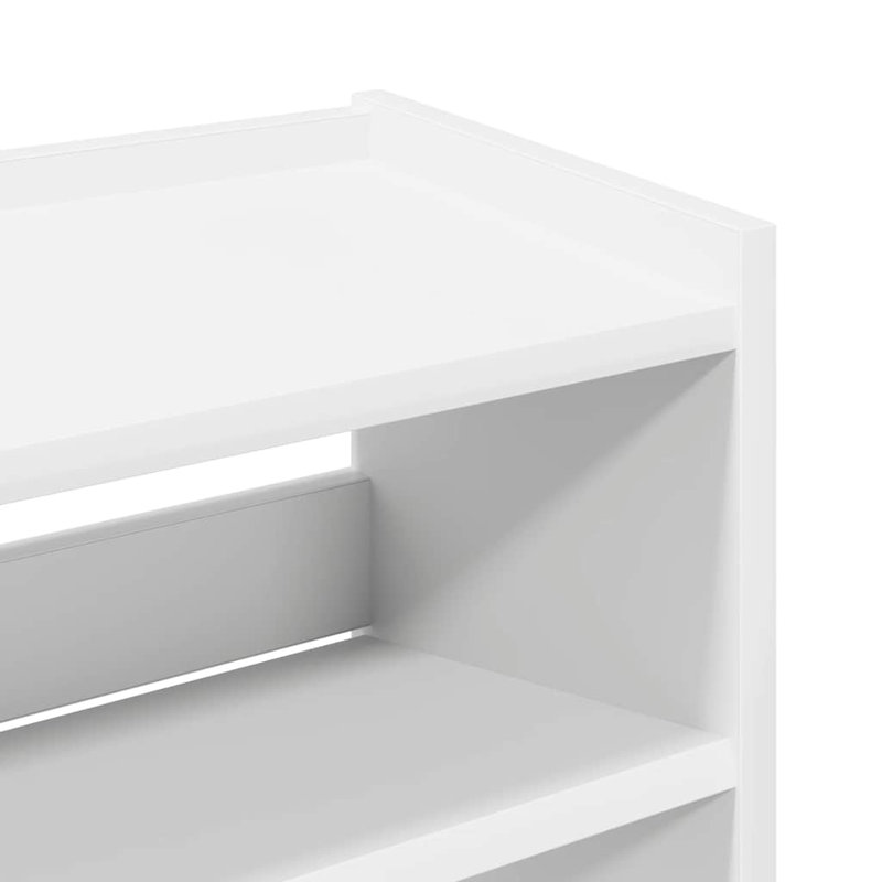 Shoe Rack Old Wood 60X25x81 Cm Engineered Wood, White