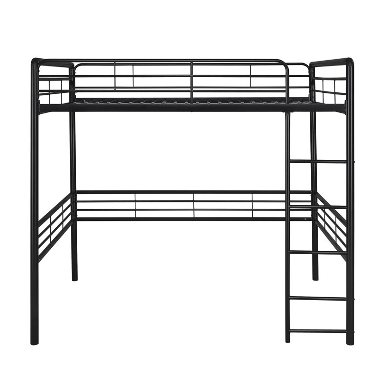 Ajay Kids Full Loft Bed, Black