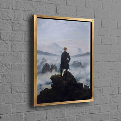 Wanderer Above The Sea Of Fog Wall Decor Featuring Classic Art By Caspar David Friedrich - Man Poster Print On Canvas For Intricate Home Decoration