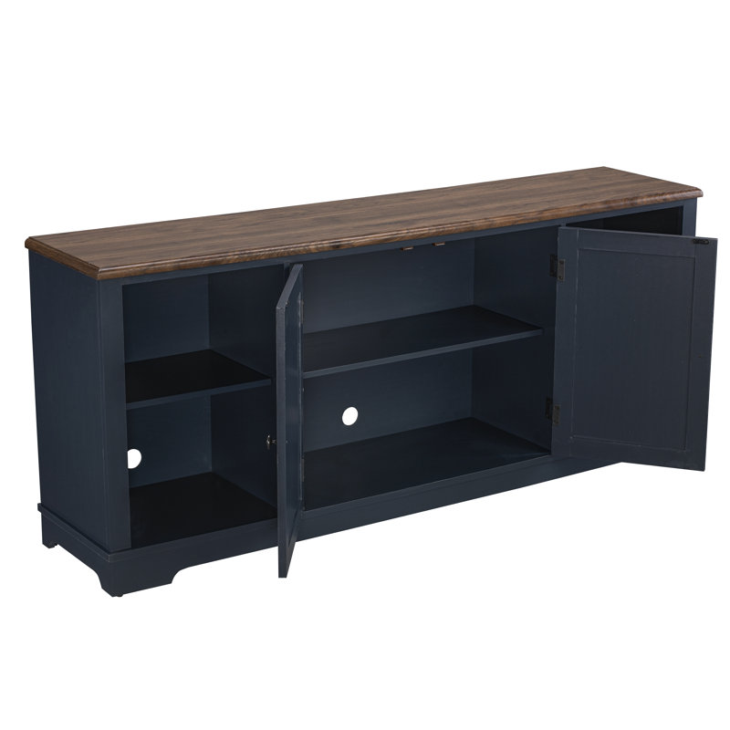 Meuble télé 70 po pour téléviseur de 85 po ou moins Jennings, Bleu marine
