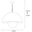 Lustre industriel moderne, structure en métal noir, 23,6 po x 23,6 po | Hauteur: 39,8 pouces | Douille E27 (40 W maximum) | Design scandinave de fantaisie | Parfait pour la salle à manger, le salon ou le bureau-42346327