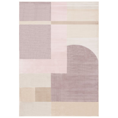 Aslin Geometric Pink/Light Purple Area Rug