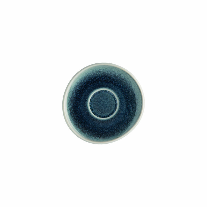 Junto Handmade Stoneware Saucer, Aquamarine