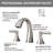 Two Handle Widespread Bathroom Faucet With 3 Hole Setup And Brushed Nickel - Quick Upgrade, Precise Temperature Vanity Water Control