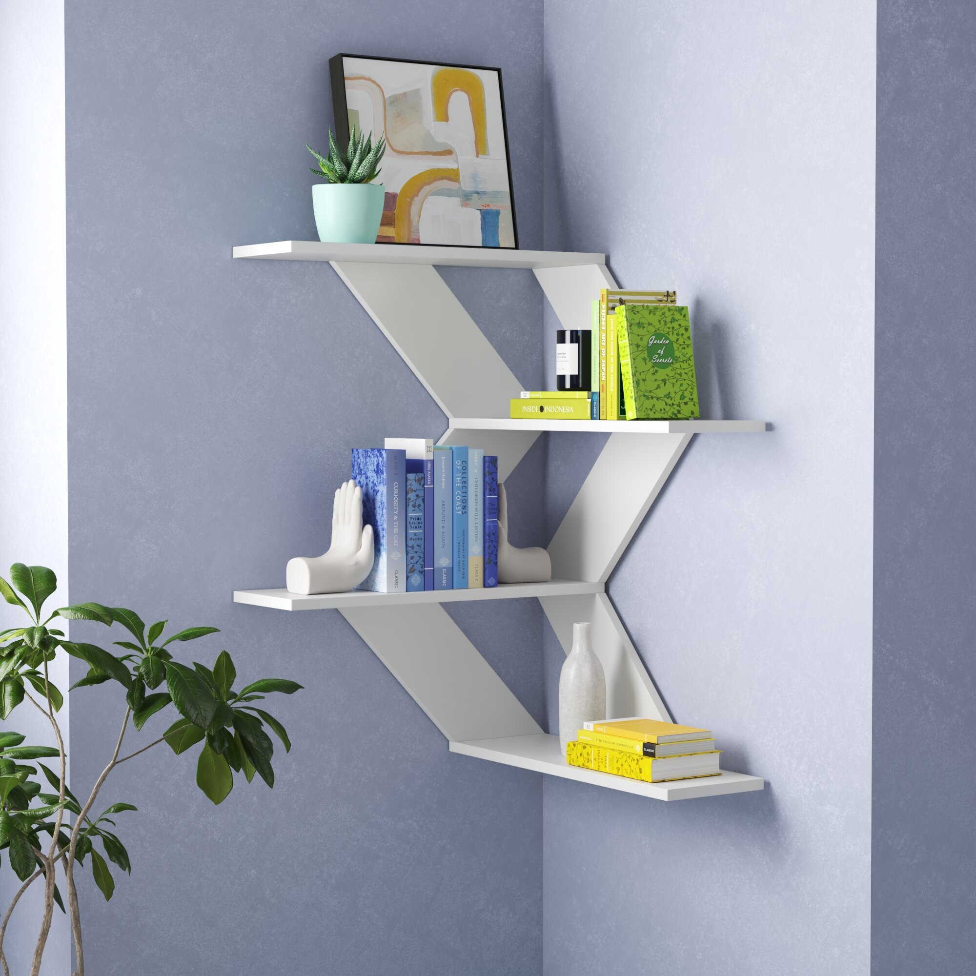 East Urban Home 4 Piece Corner Shelf & Reviews | Wayfair