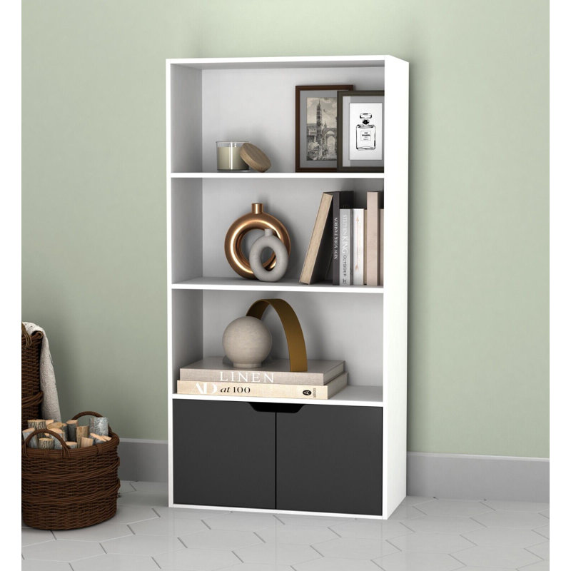 Kyonna 118cm H x 58cm W Standard Bookcase, White, 58cm H x 118cm W x 29cm D