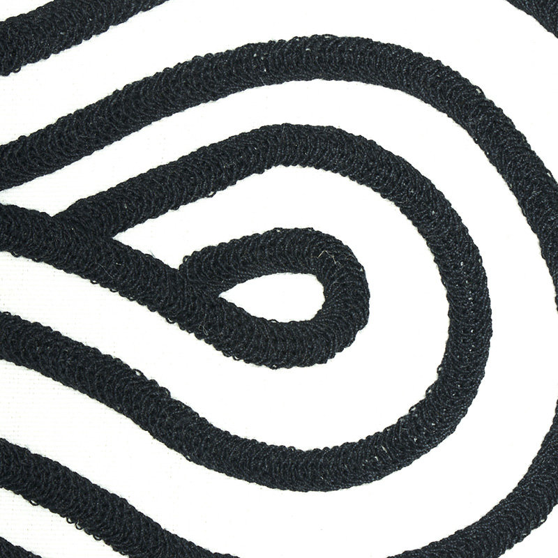 Giraldi Embroidery Fabric, Black