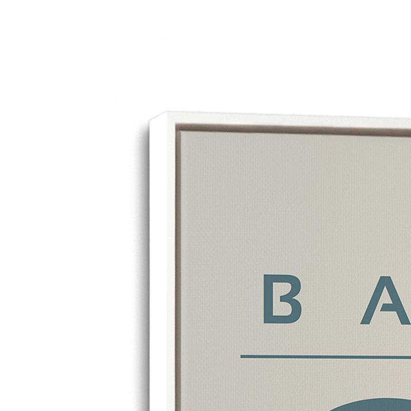 Strom Blue Retro Bauhaus, affiche I, reproduction sur toile, H 12,75 po x l 8,75 po, Blanc opaque