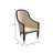 Jacinto Dining Chair Upholstered In Leather With Rubberwood Frame And Legs With Gold Caps-106297869