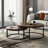 Banvra 2-piece Round Nesting Tables Modern Wood Gray & Black Round Nesting Coffee Table for Living Room-677386095