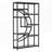 Industrial 5-Tier Rustic Black Corner Etagere Bookshelf with 9 Open Shelves Storage Organizer-899208752