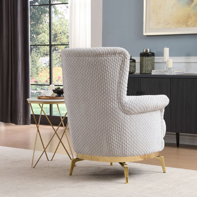 Chaise de style moderne Zoe en bois et or