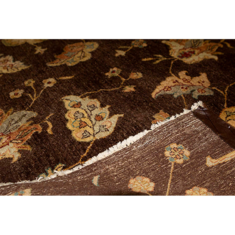 Tapis brun de haute qualité noué à la main