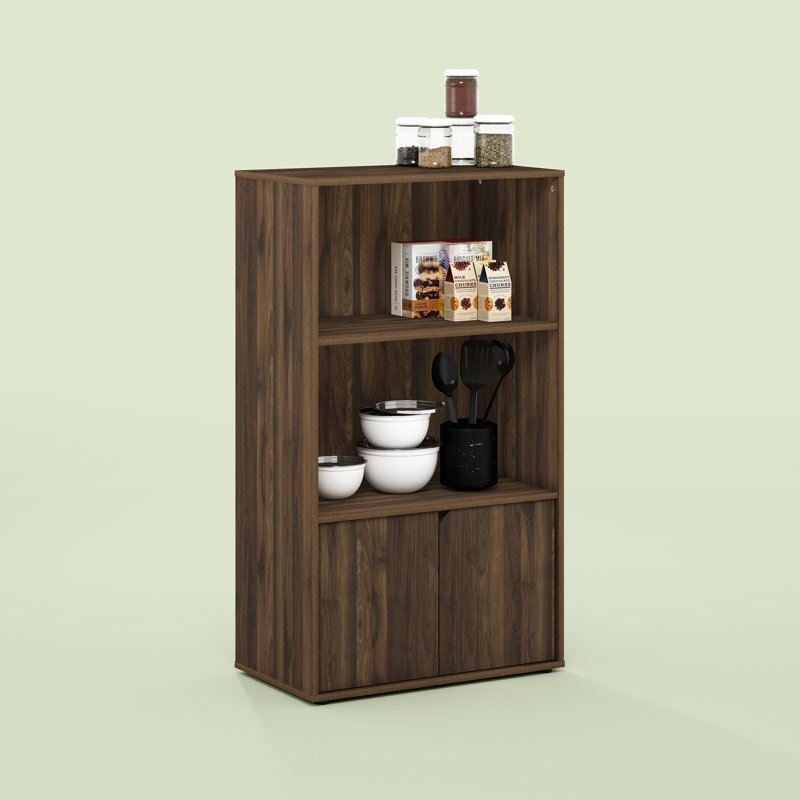 Cleti Wood Kitchen Island, Walnut