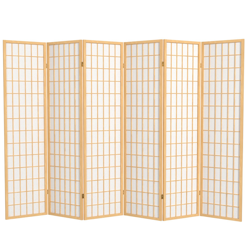 Paravent Shoji pliable Alex 70'' H, Naturel, 6