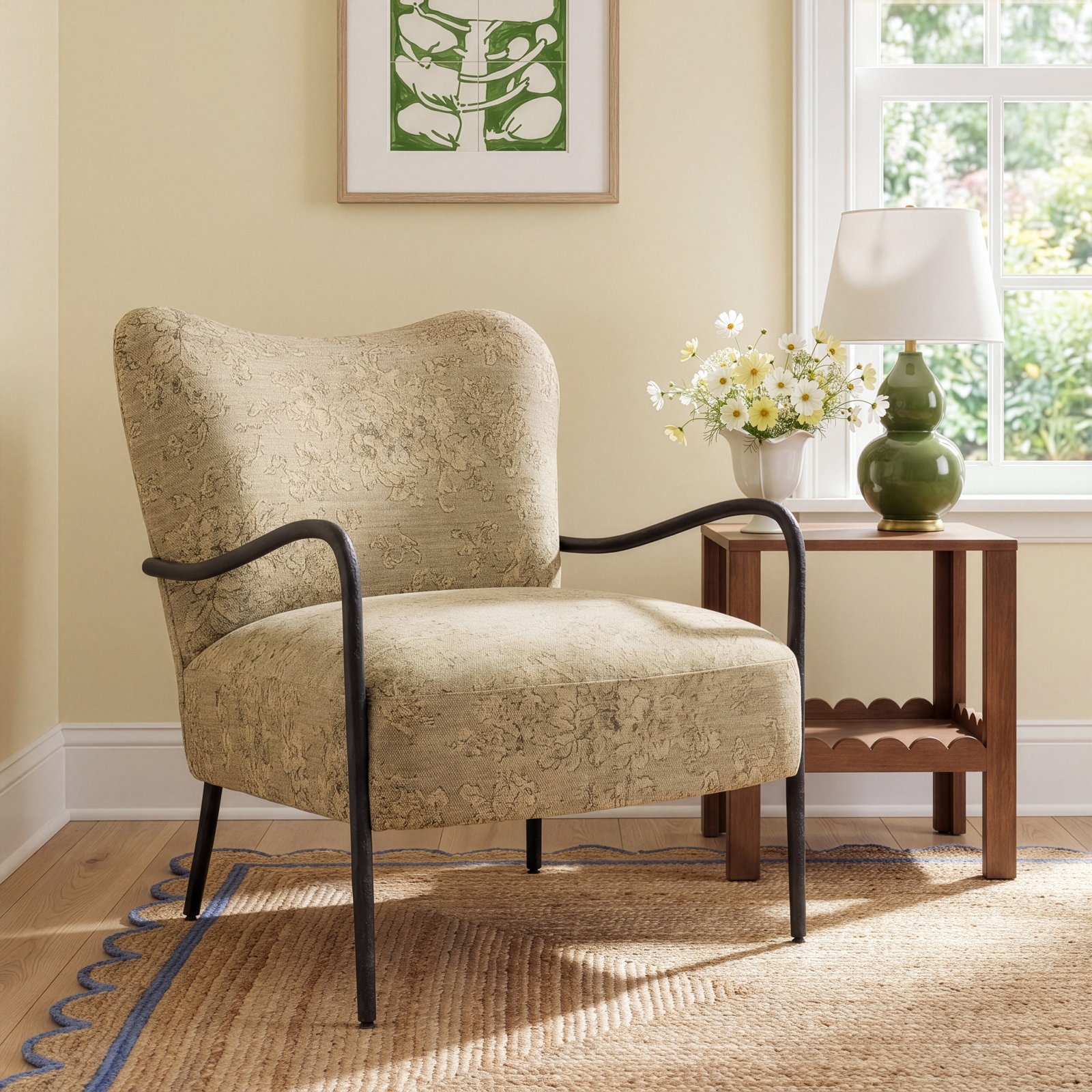 Tarah Upholstered Armchair, Fallingbrook Cafe