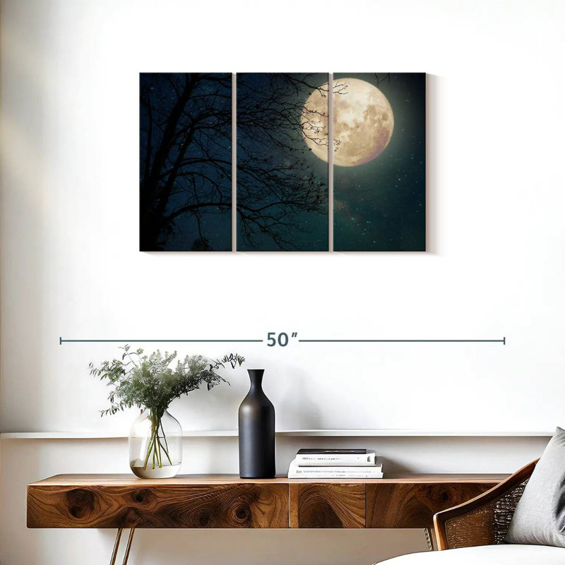 Oberle Starry Sky Full Moon, 20" H x 33" W
