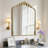 Vintage Metal Wall Mirror – Ornate Antique Vanity Mirror with Iron Frame-736226609-736226614