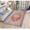 Tapis décoratif rouge et beige
