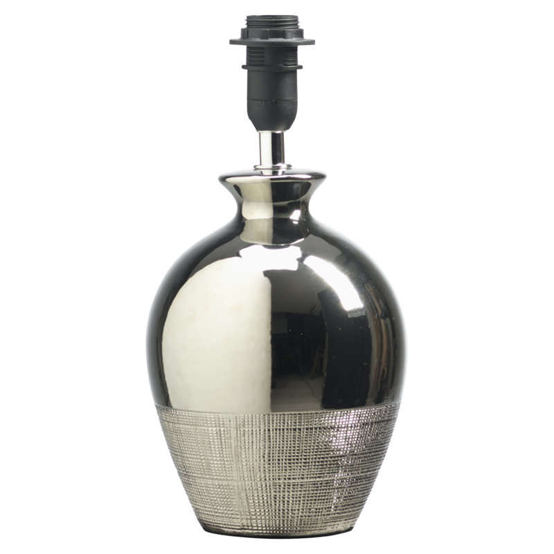Britni Ceramic Lamp Base Lamp, Chrome