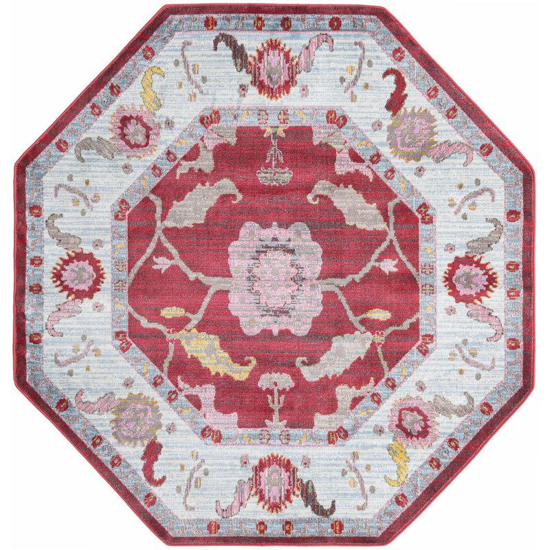 Ikat Indoor Rug, Octagon 6'