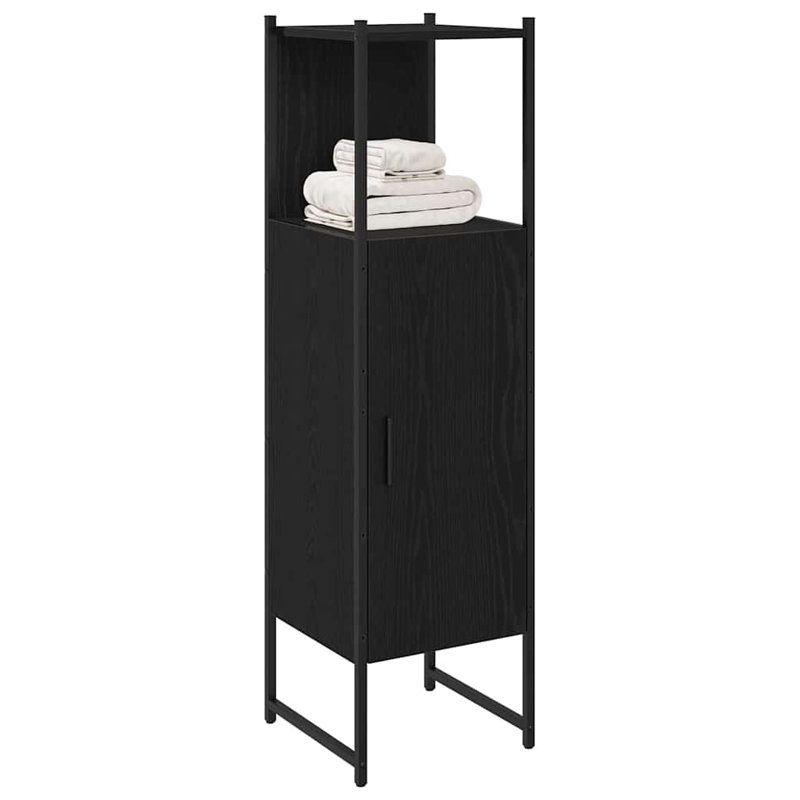  Bathroom Cabinet Oak 33 X 33 X 120.5 Cm Engineered Wood