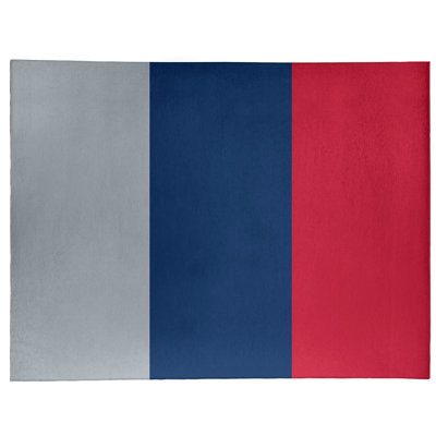 Tapis bleu à rayures de hockey national