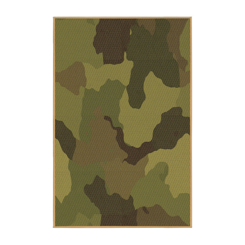 Performance Wool Camouflage Indoor Rug, Rectangle 2' x 3'