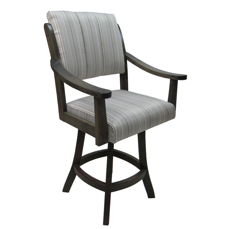 Tabouret de comptoir pivotant Irminger, Gris hiver, Plaisir naturel, Tabouret de comptoir (siège d'une hauteur de 26 p