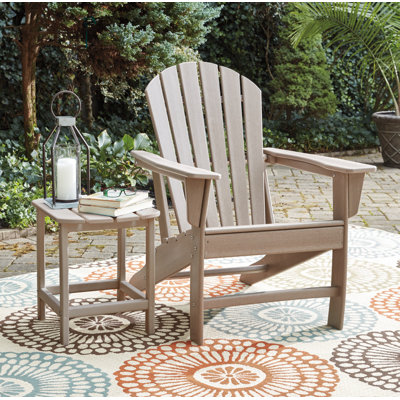 Chaise Adirondack avec table en PEHD Emory