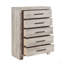 Mobilier de chambre à coucher contemporain à 5 tiroirs avec finition gris moderne