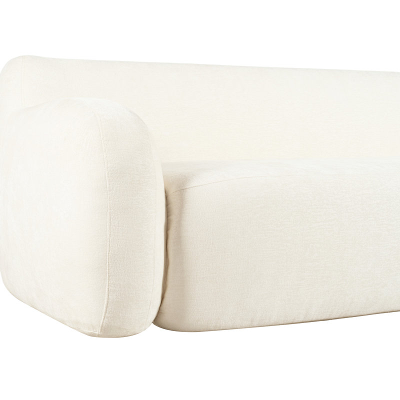 Chambre courbée de 81,5 po - 3 compressions ergonomiques minimalistes, tissu doux pour les espaces de vie courbés, sièges très grands, utilisation à long terme