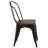 Kewaunee Metal Stackable Chair with Wood Seat-1921678921
