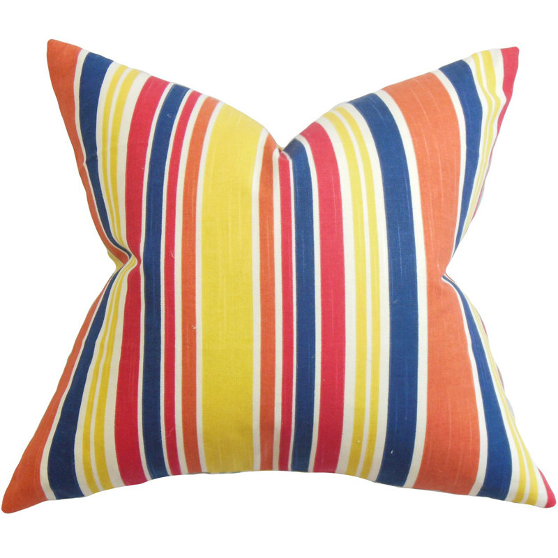 Striped Reversible Pillow Cover, Fiesta, 24" x 24"