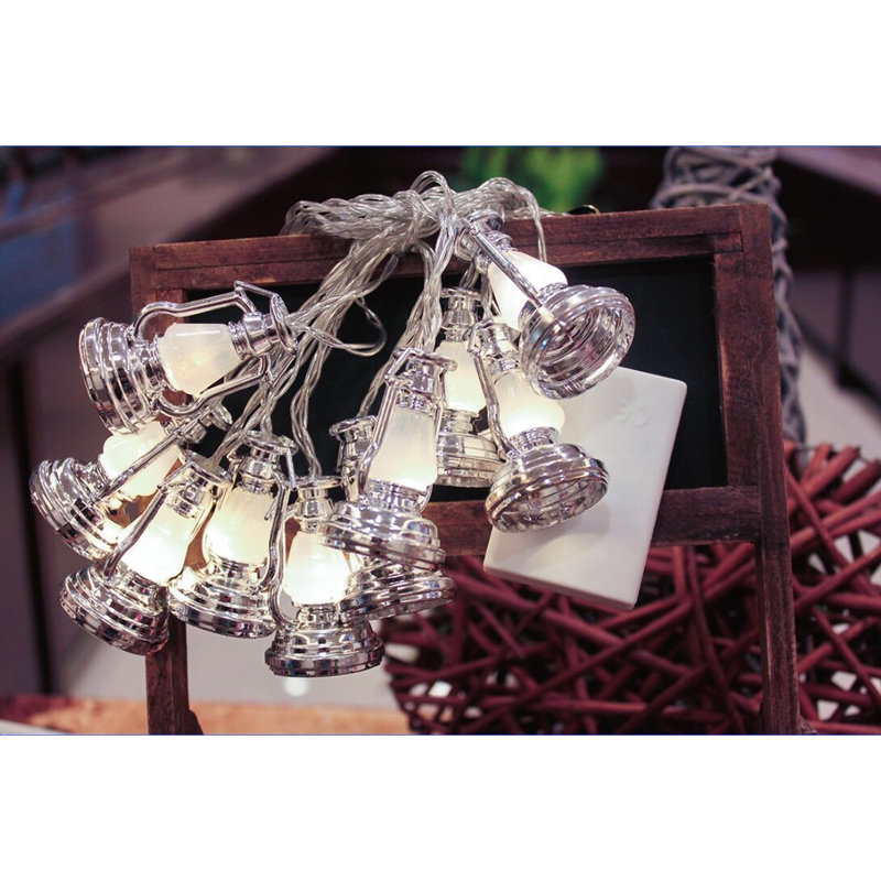 Rudin Outdoor 20 - Bulb 12'' Battery Powered LED Novelty String Light, Silver