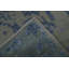 Tapis oriental moderne abstrait à motif abstrait bleu subtil 3 x 6