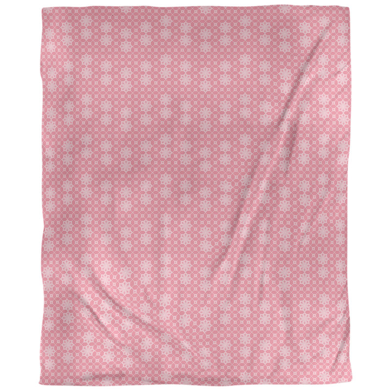 Housse de couette simple Katelyn Elizabeth, Housse de couette pour grand lit, Microfibre, Rose / blanc