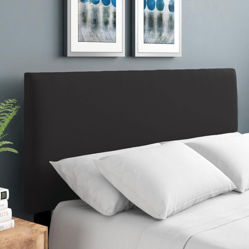Erian Upholstered Headboard, Double (4'6), Velvet, Black