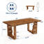 Table de salle à manger en bois 63 "63 Edge, table de cuisine moderne avec pieds courbés et sculptés pour 4-6
