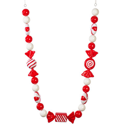  6' Red Enamel Candy Garland.