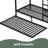 Metal Bunk Bed With Trundle, Black-1595695051
