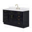 Ensemble de meuble-lavabo simple en bois massif avec plateau en quartz Carrara de 1,5 po Thornaby-1487519578-1493020028