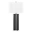 Lampe de table contemporaine en métal 28 po avec lin blanc Cosmo-1146018091
