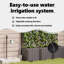 Jardinière en plastique brun 3 pièces vidaXL